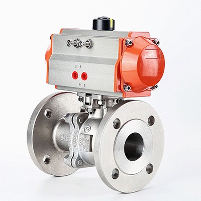 2-PCPneumatic Actuated Flange Ball Valve