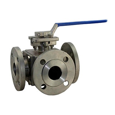Three-way flange ball valve